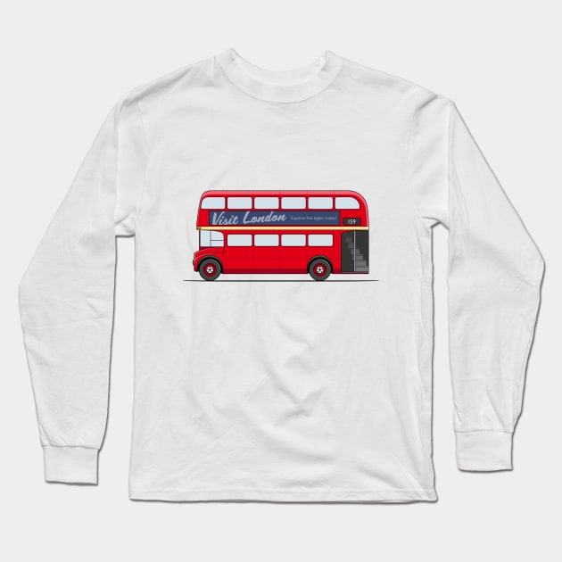 London Bus Long Sleeve T-Shirt by JingleSnitch